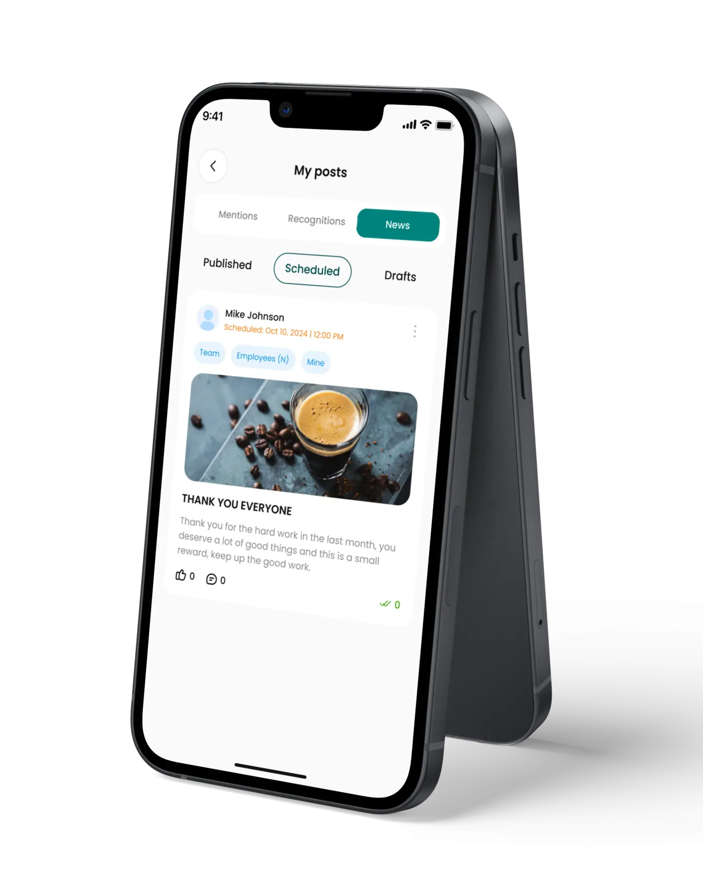 Post now—or schedule it for the perfect moment.